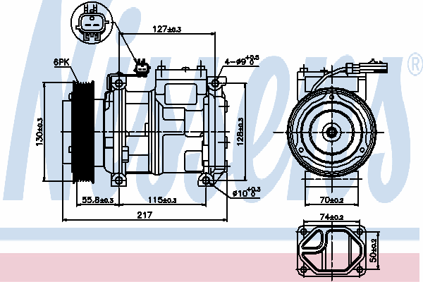 89097 Nissens compressor de aparelho de ar condicionado