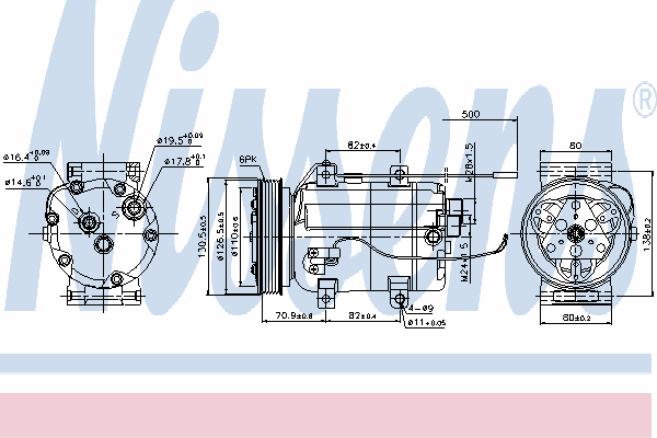 89101 Nissens compressor de aparelho de ar condicionado