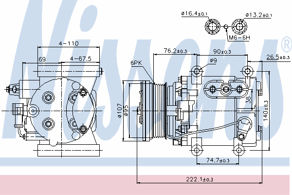 89241 Nissens compressor de aparelho de ar condicionado