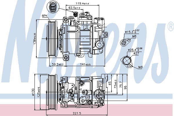 4E0260805AA VAG compressor de aparelho de ar condicionado