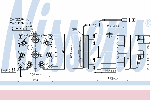 Compressor de aparelho de ar condicionado 89171 Nissens