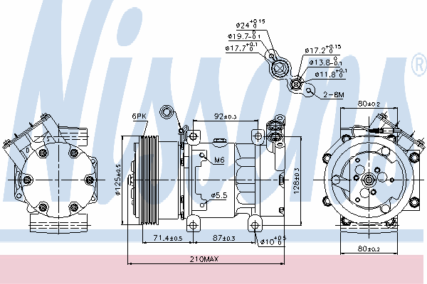 Compressor de aparelho de ar condicionado 89159 Nissens