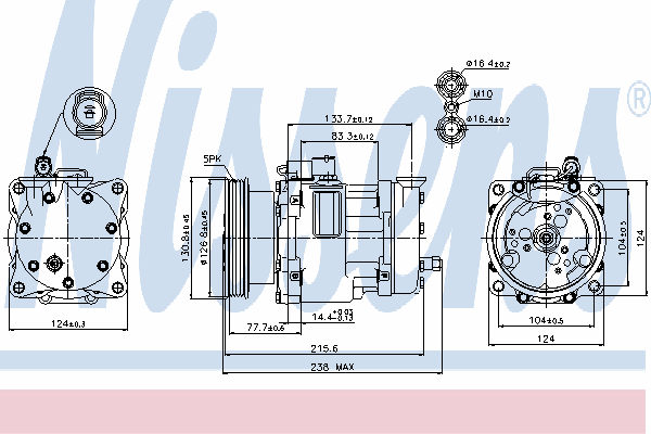 89187 Nissens compressor de aparelho de ar condicionado