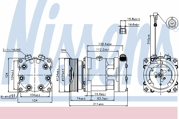 60601070 Fiat/Alfa/Lancia compressor de aparelho de ar condicionado