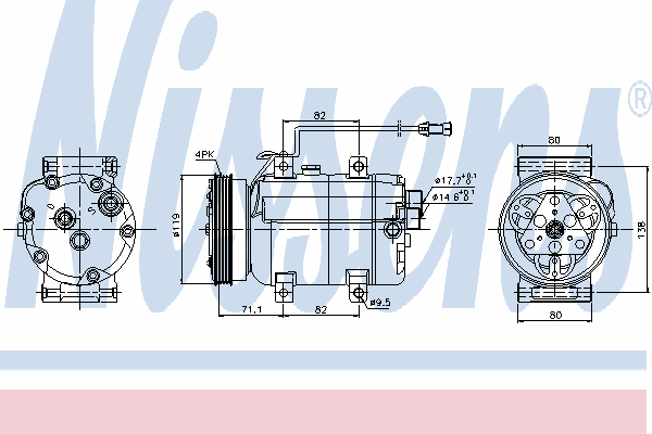 89029 Nissens compressor de aparelho de ar condicionado