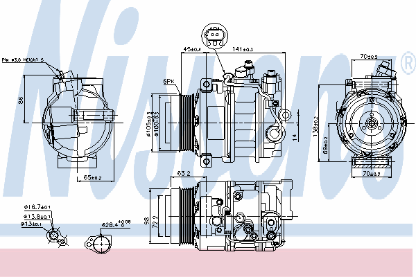 A0012306211 Mercedes compressor de aparelho de ar condicionado