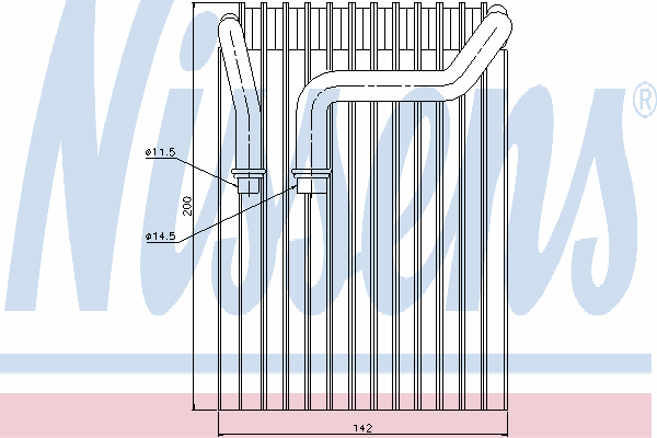 92237 Nissens vaporizador de aparelho de ar condicionado