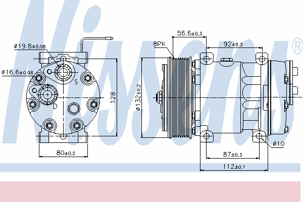 89065 Nissens compressor de aparelho de ar condicionado