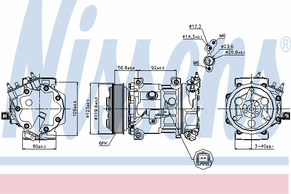 89067 Nissens compressor de aparelho de ar condicionado