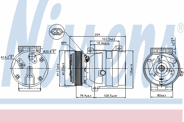 89063 Nissens compressor de aparelho de ar condicionado