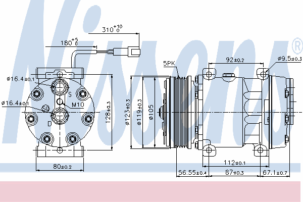89079 Nissens compressor de aparelho de ar condicionado