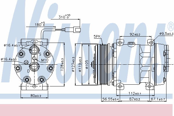 Compressor de aparelho de ar condicionado 89079 Nissens