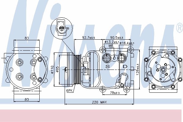 1BYU19D629AA Ford compressor de aparelho de ar condicionado