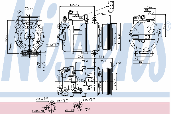 4E0260805N VAG compressor de aparelho de ar condicionado