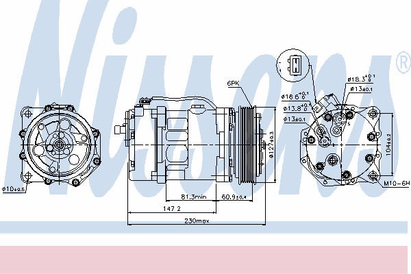 89044 Nissens compressor de aparelho de ar condicionado