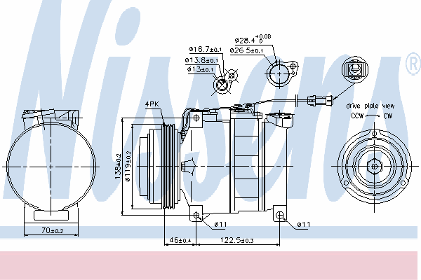 89045 Nissens compressor de aparelho de ar condicionado