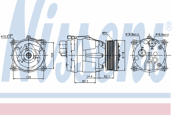 89048 Nissens compressor de aparelho de ar condicionado