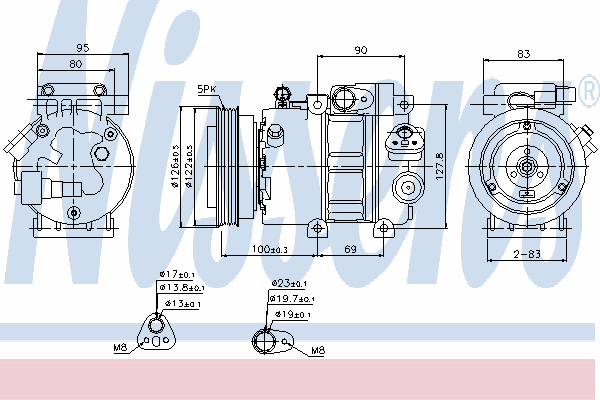 89292 Nissens compressor de aparelho de ar condicionado