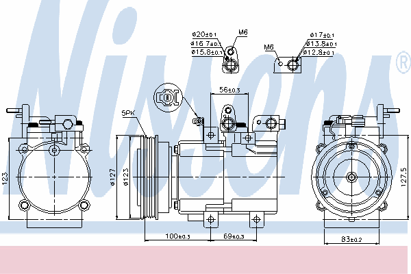 Компрессор кондиционера 89276 Nissens