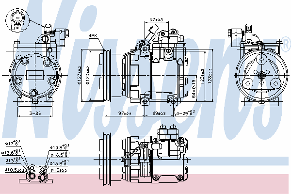 89277 Nissens compressor de aparelho de ar condicionado