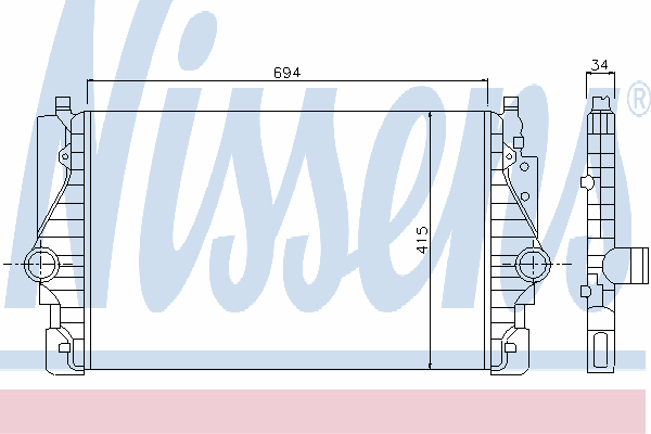 96755 Nissens radiador de intercooler
