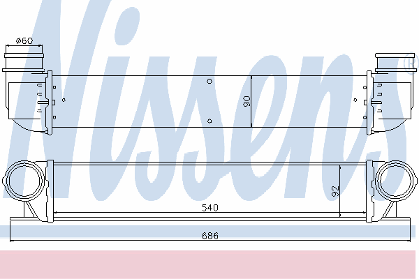 96726 Nissens radiador de intercooler