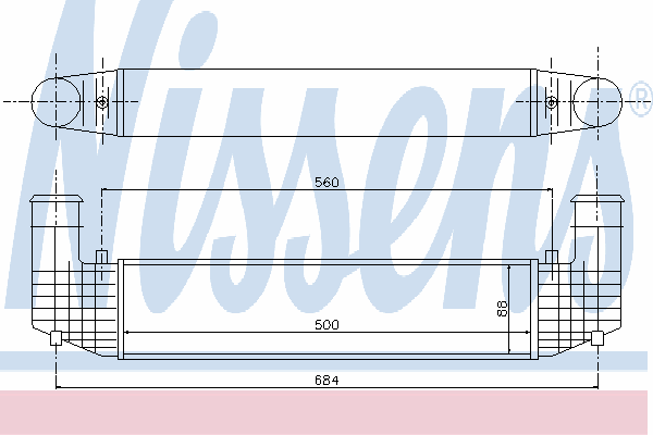 96750 Nissens radiador de intercooler