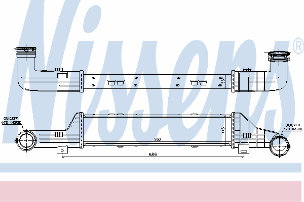 96899 Nissens radiador de intercooler