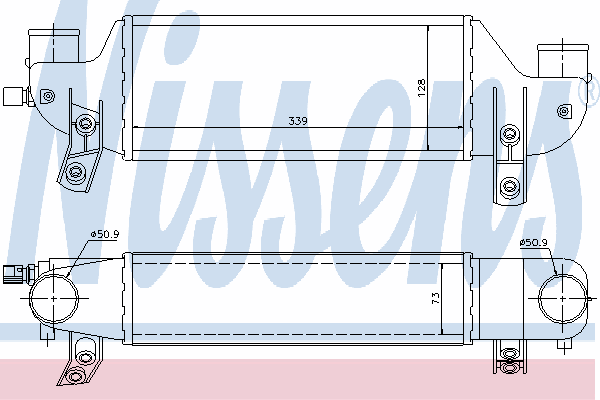 96693 Nissens radiador de intercooler