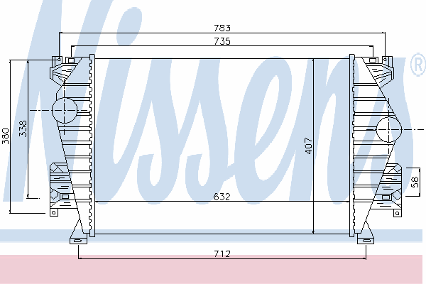 Radiador de intercooler 96734 Nissens