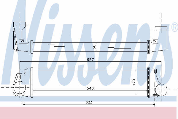 96741 Nissens radiador de intercooler