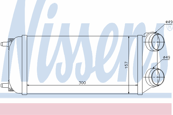 96638 Nissens radiador de intercooler