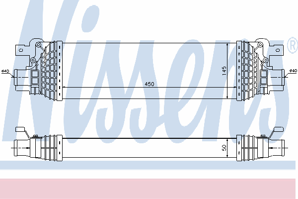 96643 Nissens radiador de intercooler