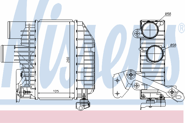 96758 Nissens radiador de intercooler