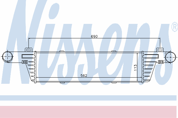 96860 Nissens radiador de intercooler