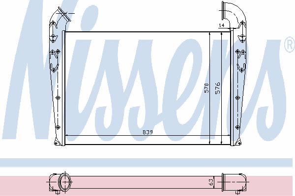 96992 Nissens radiador de intercooler