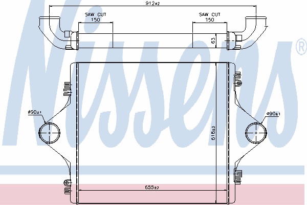 96977 Nissens radiador de intercooler