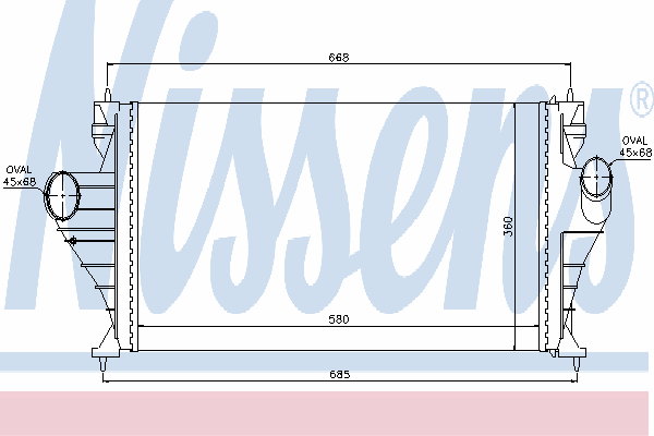 96850 Nissens radiador de intercooler