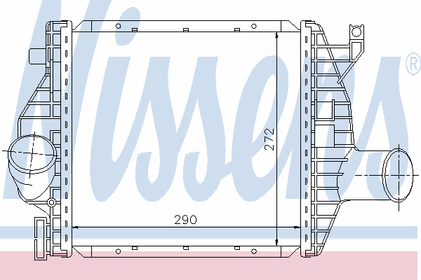 96843 Nissens radiador de intercooler