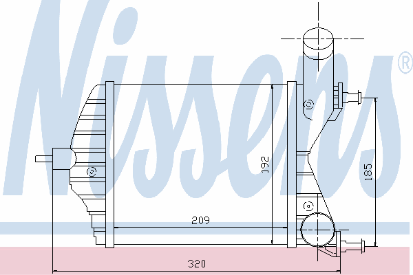 96703 Nissens radiador de intercooler