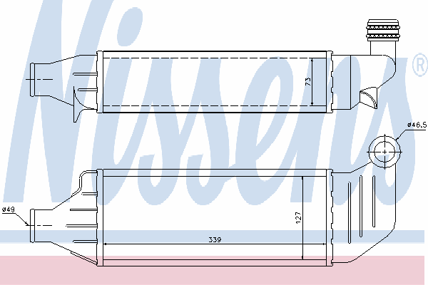 96694 Nissens radiador de intercooler