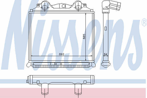 97034 Nissens radiador de intercooler