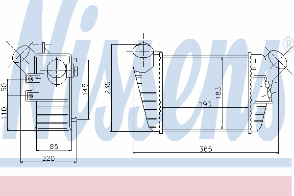 96759 Nissens radiador de intercooler