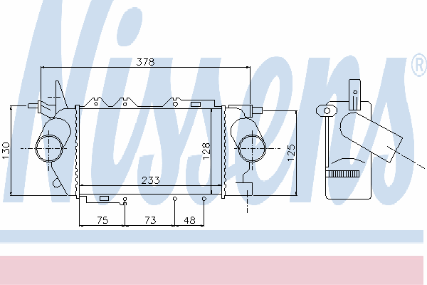 96772 Nissens radiador de intercooler