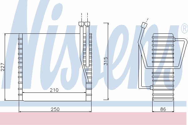 92232 Nissens vaporizador de aparelho de ar condicionado