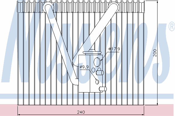 92206 Nissens vaporizador de aparelho de ar condicionado