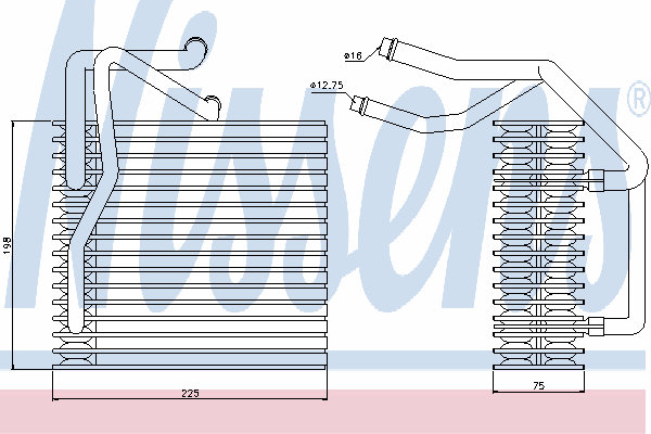 Vaporizador de aparelho de ar condicionado 92205 Nissens