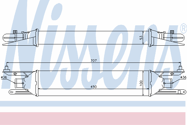 96604 Nissens radiador de intercooler