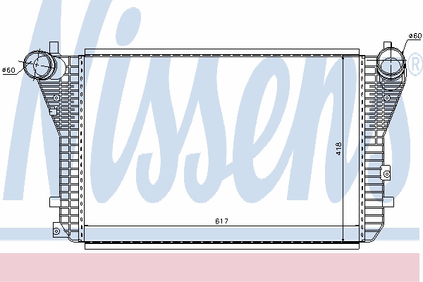 96568 Nissens radiador de intercooler