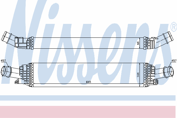 96567 Nissens radiador de intercooler